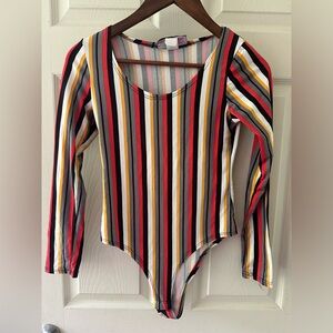 Vintage striped bodysuit